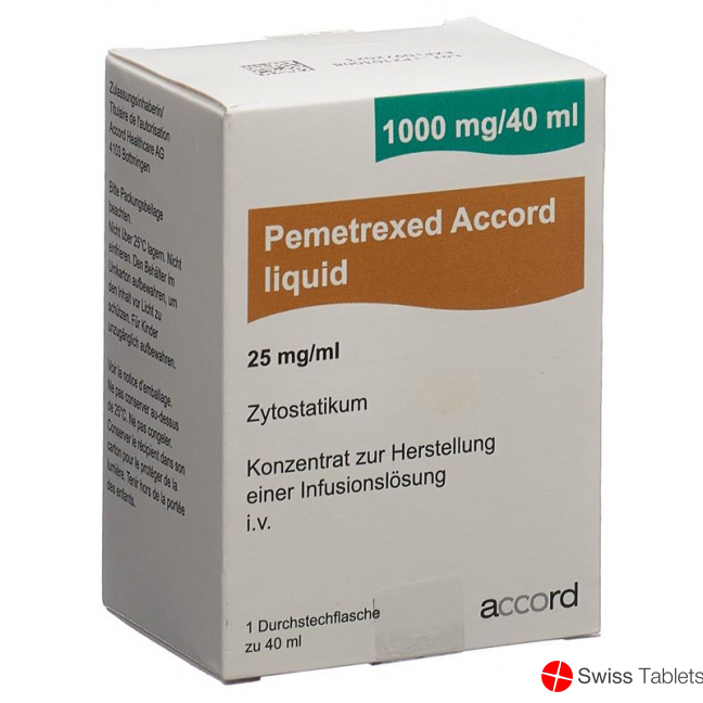 Pemetrexed Accord Liquid 1000mg/40ml Durchstechflasche buy online
