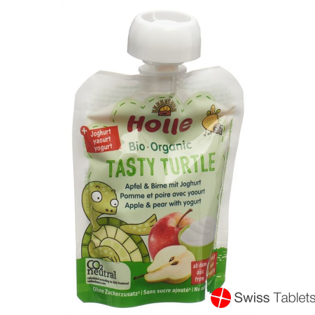 Holle Tasty Turtle Apfel&birne mit Joghurt 85g buy online