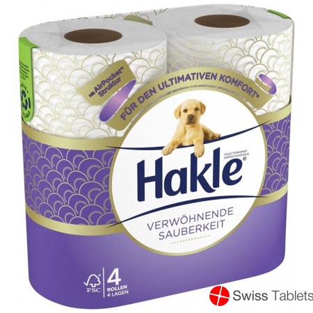 Hakle Toilettenpapier Verwöhnende Sauberkeit 4 Stück buy online