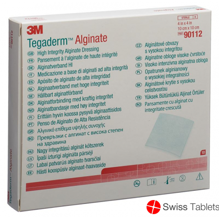 3M Tegaderm Alginat Kompresse 10x10cm (neu) 10 Stück buy online