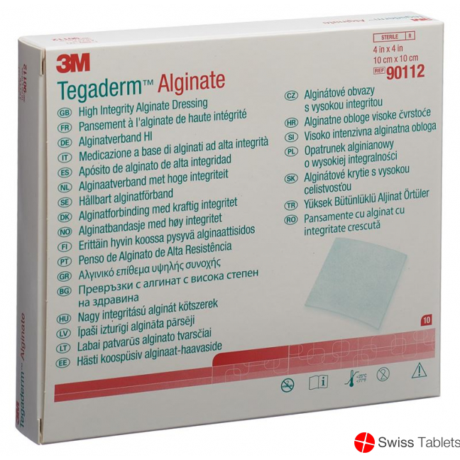 3M Tegaderm Alginat Kompresse 10x10cm (neu) 10 Stück buy online