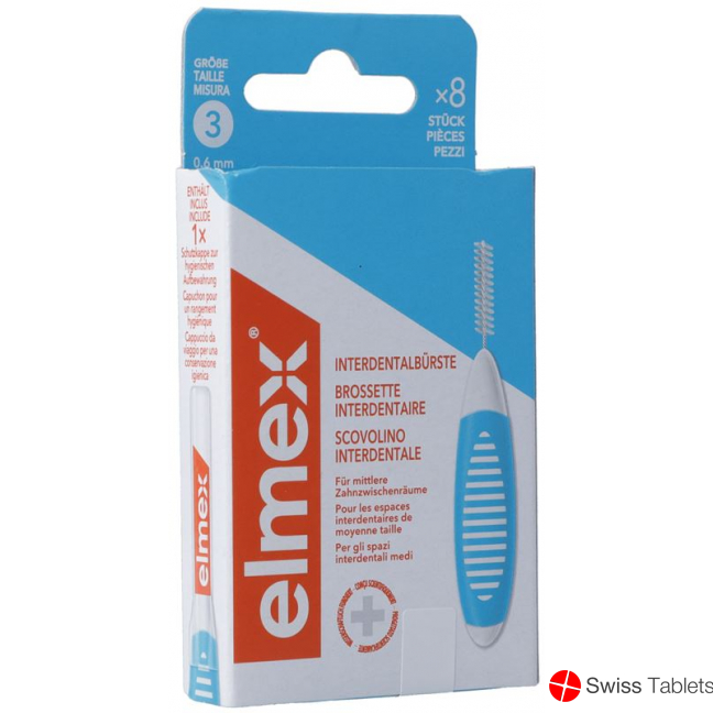 Elmex Interdental Brushes 0.6mm Blue 6 pieces buy online