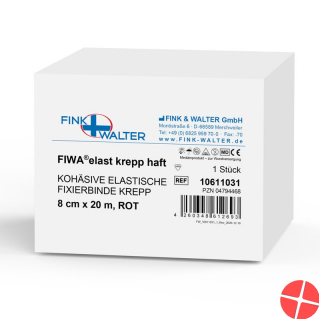 Fiwa Elastisch Fixierbinden Krepp Haft 8cmx20m Rot