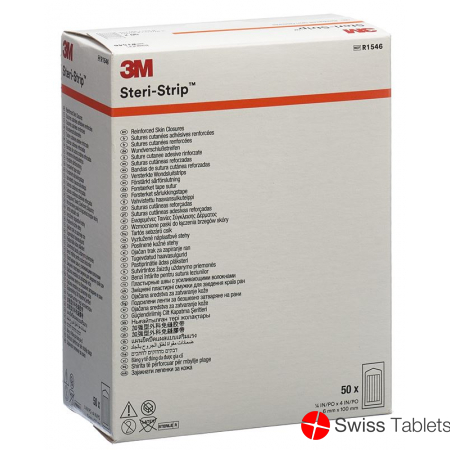3M Steri Strip 6x100mm White Reinforced 50x 10 pieces buy online