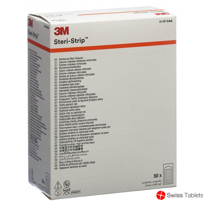 3M Steri Strip 6x100mm White Reinforced 50x 10 pieces buy online