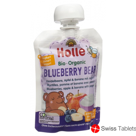 Holle Blueberry Bear Pouchy Heide Apf Ban Jog 85g buy online