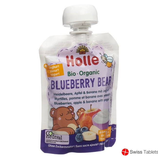 Holle Blueberry Bear Pouchy Heide Apf Ban Jog 85g buy online
