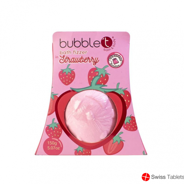 Bubble T Fruitea Bath Fizzer Strawberry 150g buy online