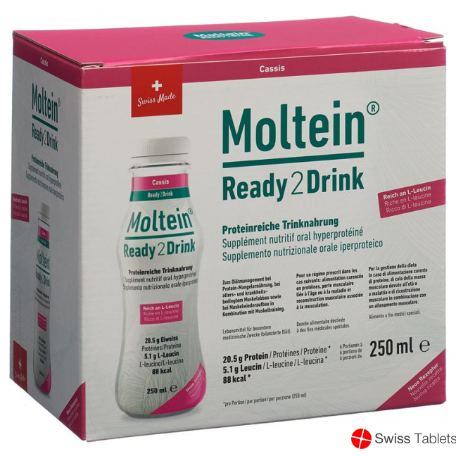 Moltein Ready2drink Cassis 6 Flasche 250ml buy online