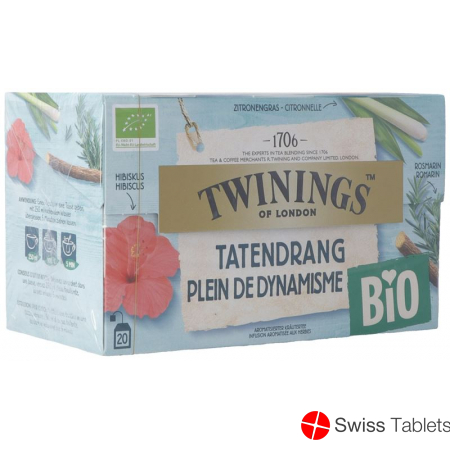 Twinings Tatendrang Bio 20 Beutel 1.7g buy online