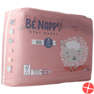 Be Nappy Windeln Grösse 3 4-9kg Midi 44 Stück
