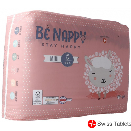 Be Nappy Windeln Grösse 3 4-9kg Midi 44 Stück buy online