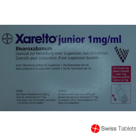 Xarelto Junior Granulat 1mg/ml für Kinder buy online