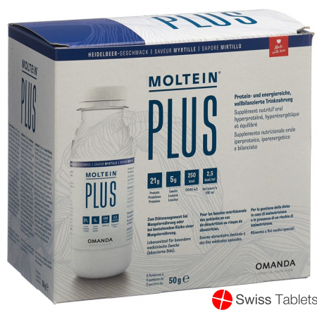 Moltein Plus 2.5 Heidelbeere 6 Flasche 50g buy online