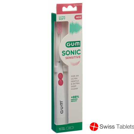 Gum Sonic Sensitive Elektr Zahnbuers Weiss buy online