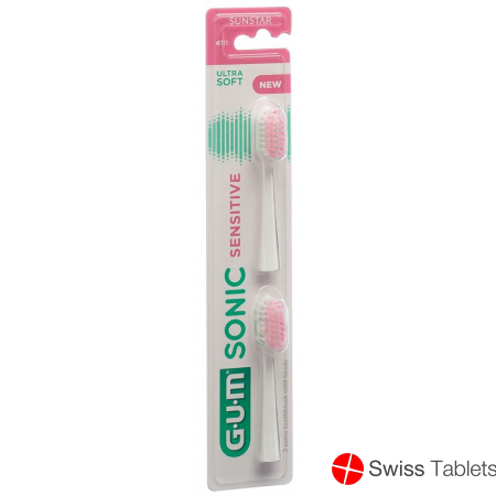 Gum Sonic Sensitive Ersatzköpfe Weiss 2 Stück buy online
