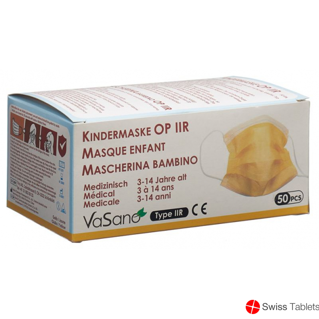 Vasano Op Maske Typ Iir Kind 3-14j Gelb 50 Stück buy online