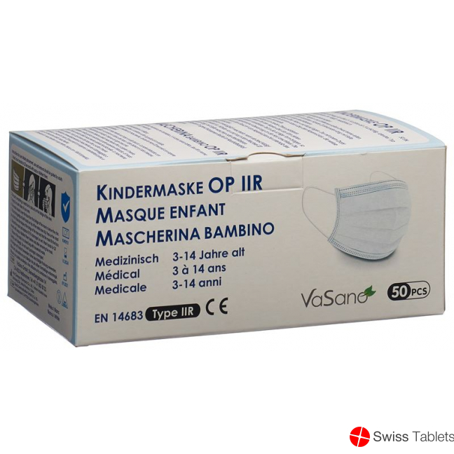Vasano Op Maske Typ Iir Kind 3-14j Weiss 50 Stück buy online