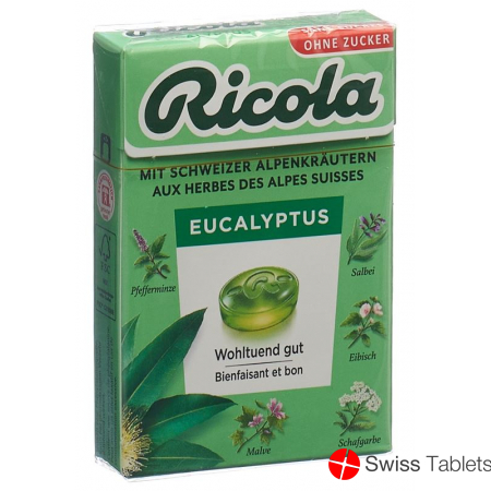 Ricola Eucalyptus Bonbons Oz M Stevia Box 50g buy online