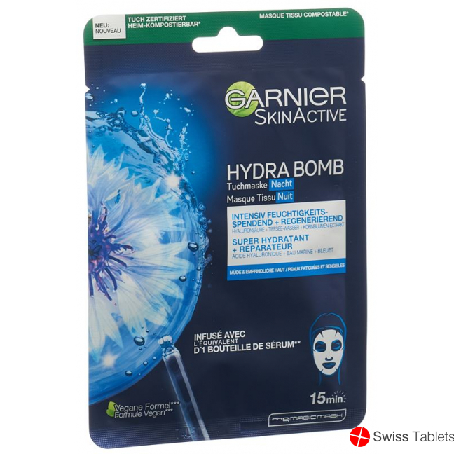 Garnier Tuchmaske Hydra Bomb Nacht 28g buy online
