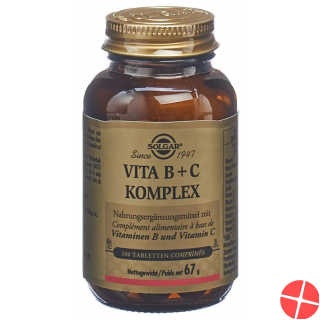 Solgar Vita B+c Komplex Tabletten Flasche 100 Stück