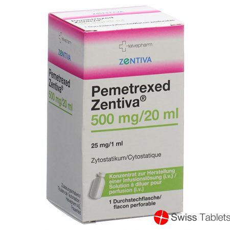 Pemetrexed Zentiva Infusionskonzentrat 500mg/20ml Durchstechflasche buy online