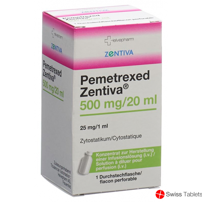 Pemetrexed Zentiva Infusionskonzentrat 500mg/20ml Durchstechflasche buy online