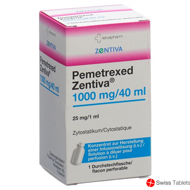Pemetrexed Zentiva Infusionskonzentrat 1000mg/40ml Durchstechflasche buy online
