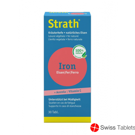 Strath Iron Natural Iron+Herbal Yeast Tablets 30 Capsules buy online