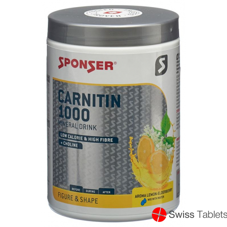 Sponser Carnitin 1000 Mineraldrink Lem-Elder 400g buy online