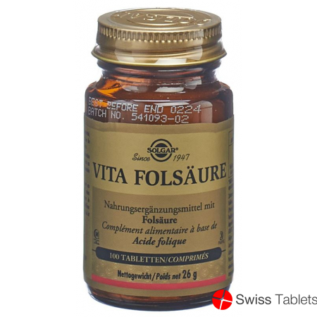 Solgar Vita Folsäure Tabletten (neu) Flasche 100 Stück buy online