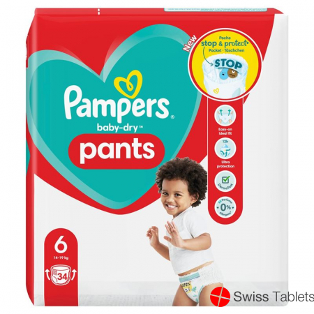 Pampers Baby Dry Pants Grösse 6 15+kg Ex La Spa 34 Stück buy online