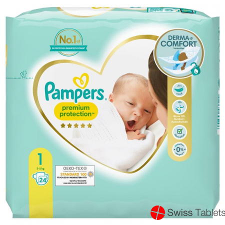 Pampers Prem Prot Grösse 1 2-5kg Nb Tragepack 24 Stück buy online