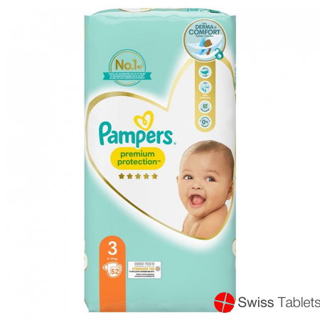 Pampers Prem Prot Grösse 3 6-10kg Midi Sparp 52 Stück buy online