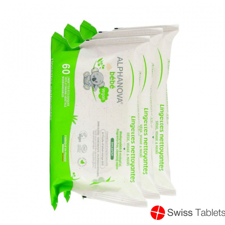 Alphanova BB Pflegetuech Oliv ohne Parfüm U Alk 3x60stk buy online