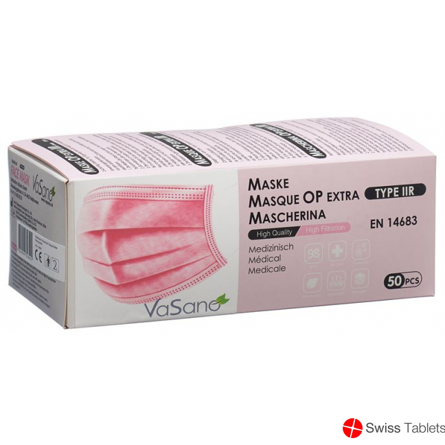 Vasano Op Maske Extra Iir D/f/i/e Starkrosa 50 Stück buy online