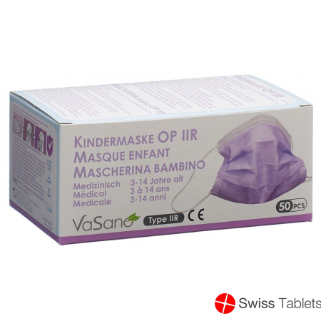 Vasano Op Maske Typ Iir Kind 3-14j Violett 50 Stück buy online