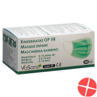 Vasano Op Maske Typ Iir Kind 3-14j Grün 50 Stück Vasano Op Maske Typ Iir Kind 3-14j Grün 50 Stück