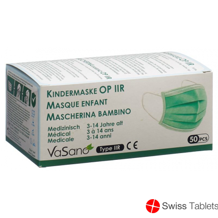 Vasano Op Maske Typ Iir Kind 3-14j Grün 50 Stück buy online Vasano Op Maske Typ Iir Kind 3-14j Grün 50 Stück buy online