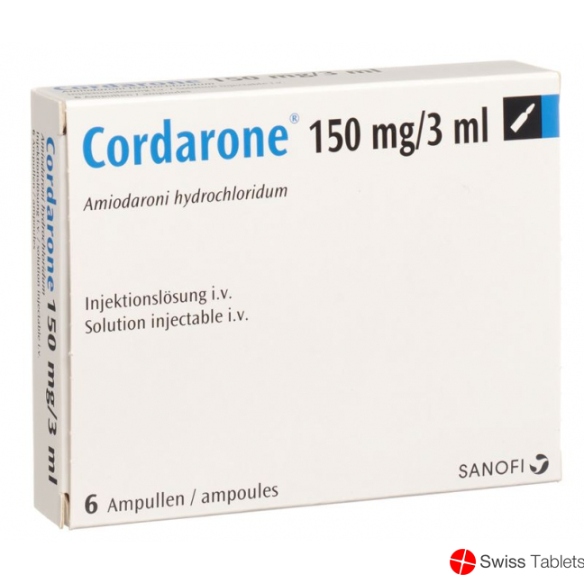 Cordarone Injektionslösung 150mg/3ml 6 Ampullen 3ml buy online