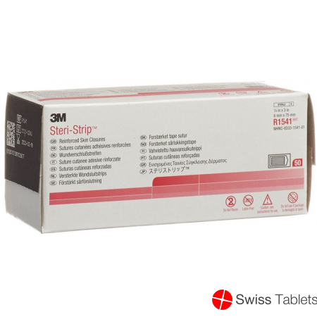 3M Steri Strip 6x75mm Weiss Verstärkt 50x 3 Stück buy online