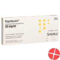 Rapidocain 2% 100mg/5ml O Kons 10 Ampullen 5ml