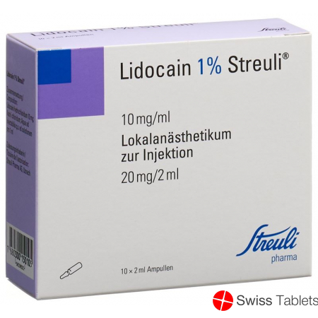 Lidocain Streuli 1% O Kons 10 Ampullen 2ml buy online