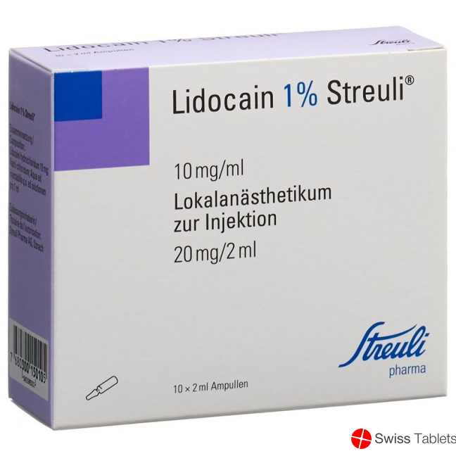 Lidocain Streuli 1% O Kons 10 Ampullen 2ml buy online