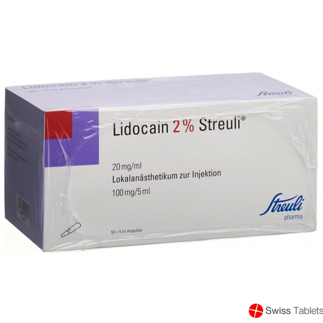 Lidocain Streuli 2% O Kons 50 Ampullen 5ml buy online