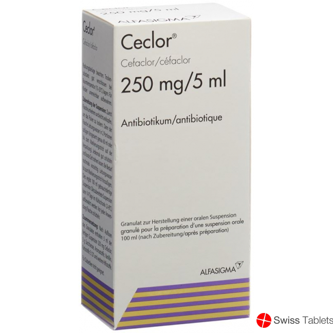 Ceclor Suspension 250mg/5ml 100ml buy online