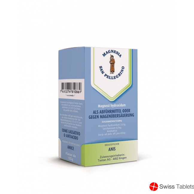Magnesia S Pellegrin Brause Pulver M Anis 125g buy online