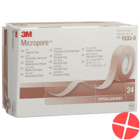 3M Micropore Heftpflaster ohne Dispenser 12.5mm x 9.14m hautfarbig 24 Stück 3M Micropore Heftpflaster ohne Dispenser 12.5mm x 9.14m hautfarbig 24 Stück