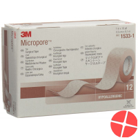 3M Micropore Heftpfl O Disp Hf 25mmx9.14m 12 Stück