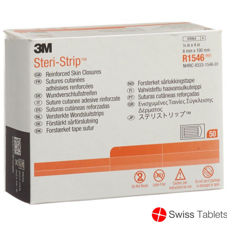 3M Steri Strip 6x100mm Weiss Verstärkt 10x 50 Stück buy online